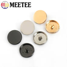 Meetee-Botones de Metal de 10-28mm, botones redondos de espejo plano, abrigo, decoración de camisa, accesorios de ropa de costura artesanal, 20 Uds. 2024 - compra barato