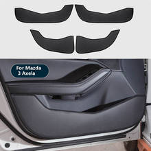 Car Leather Door Protector Pad Door Plank Anti Kick Anti-dirty Black Pad Mat Cover Sticker for Mazda 3 Axela 2019 2020 2021 2022 2024 - buy cheap