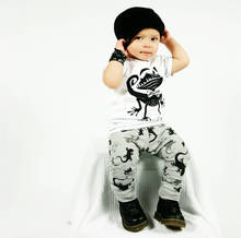 2021 summer fashion newborn baby boy clothes cartoon gecko Short sleeve T-shirt+pants 2pcs newborn Infant clothing set 2024 - buy cheap