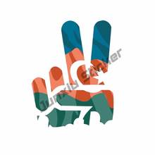 Cover Scratches Color Car Sticker Decals Azerbaijan Flag Victory Gesture  Bumper Bodywork Vinyl  Interior KK14*11cm 2024 - buy cheap