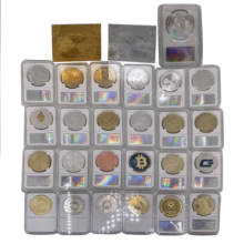 25 pces bitcoin/ethereum/litecoin/dash/ripple/monero/eos/dogecoin moeda ada cardano moeda física prata/ouro btc moeda com suporte 2024 - compre barato