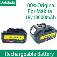 2021 для Makita 18V 18000 мА/ч, 18.0Ah Перезаряжаемые Мощность инструменты Батарея с светодиодный Литий-ионная LXT BL1860B BL1860 BL1850 2024 - купить недорого
