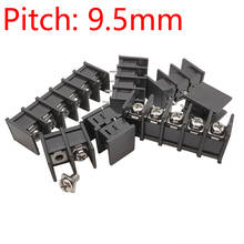 10 pces preto kf45 9.5mm 2/3/4/5/6 pinos terminais de parafuso pcb blocos conector passo 9.5mm conectores de barreira kf45 9500 2024 - compre barato
