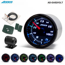 Voltímetro universal automotivo, 12v, 52mm, 2 ", 7 cores, led, com sensor e suporte 2024 - compre barato