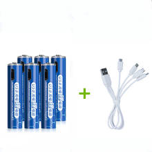 Batería recargable de litio con cable Micro USB para carga rápida, 1,5 v, 1000MWh, AAA, 6 unids/lote 2024 - compra barato