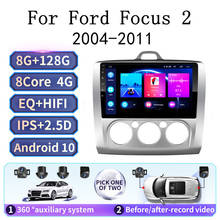 Radio Multimedia con gps para coche, Radio con reproductor de vídeo, Android 10, sin dvd, 2 din, para Ford Focus 2, Mk2, 2004, 2005, 2006, 2007-2011 2024 - compra barato