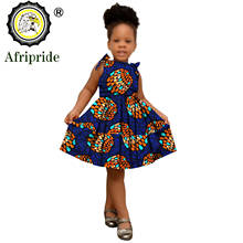 2022 African Children Clothing Kids Dashiki Ankara Print Dresses Sleeveless Lovely Mini Dress for Girl AFRIPRIDE S1940005 2024 - buy cheap