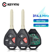 KEYYOU-control remoto de coche ASK, 4 botones, 314,4 Mhz, HYQ12BBY, para Toyota Camry, Avalon, Corolla Matrix, RAV4, Venza, Yaris, con Chip DI67 2024 - compra barato