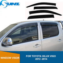 Deflectores de viento para Toyota Hilux Vigo 2012 2013 2014 protector de lluvia para Toyota Hilux Vigo 2012-2014 accesorios de coche SUNZ 2024 - compra barato