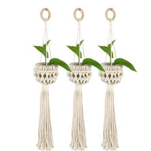 Corda de macrame estilo nórdico, cabide de plantas, gancho de vaso de flores, pernas, pendurar estilo apple, arte de parede, jardim de casa, decoração de varanda 2024 - compre barato