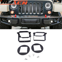 For Jeep Wrangler JK 2010-2018 Auto Front Hidden Bumper 3" LED Fog Light Mount Brackets Car Accessories Heavy-duty Steel 2024 - buy cheap