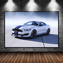 Современные обои для рисования Ford Mustang Shelby GT350, постеры для скоростной гонки, суперкар, холст, настенные художественные принты для домашнего декора комнаты 2024 - купить недорого