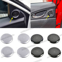 Porta do carro de aço inoxidável som áudio alto-falante anel trims para honda civic 2018 2019 2020 2021 hatchback 10 10th x gen acessórios 2024 - compre barato