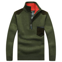 Winter Sweater Men Turtleneck Cashmere Pullovers Warm Fleece Korean England Style Coat Jacket Long Neck Zipper Male 2022 Clothes 2024 - buy cheap