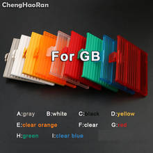Chenghaoran-capa de bateria para nintendo gameboy gb gbo embutida, cinza, vermelho, clara, porta traseira, pacote 2024 - compre barato