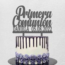 Personalized Name Party Date Spanish Primera Comunión Cake Topper For Kids First Comunión Party Cake Decoration Topper 2024 - buy cheap