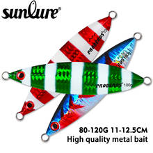 Sunlure 1PC Slow Jigging Lure 80g-100g-120g Metal Jig Fishing Lure Artificial Fish Hard Baits Wobblers Fishing Tackle 2024 - buy cheap