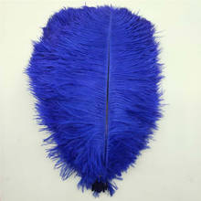 Wholesale 10 Pcs Natural Ostrich Feathers For Crafts 15-75CM Carnival Costumes Party Home Wedding Decorations Royal Blue Plumes 2024 - buy cheap