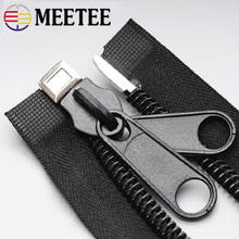 Meetee 10# 80-300cm Plastic Nylon Zippers Black Open End Long Zip for Outdoor Tent DIY Tailor Sewing Craft Bag Clothes Accessory 2024 - buy cheap