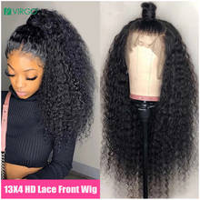 30 Inch HD Lace Front Wig Virgo Hiar 13×4 HD Transparent Lace Frontal Wig Deep Wace Human Hair Wig For Women Remy Curly Wave Wig 2024 - buy cheap