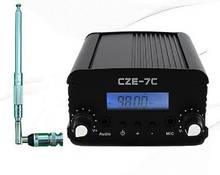 CZE-7C 1W/7W FM Stereo broadcast radio FM transmitter station audio converter built-in PLL frequency + Small antenna 2024 - buy cheap