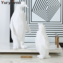 YuryFvna Nordic Penguin Resin  Ornaments Crafts Simple Home Office Creative Sculpture Geometric Statue Animal Penguin  Decor 2024 - buy cheap