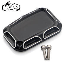 Cubierta de cilindro principal de depósito de freno delantero derecho CNC para motocicleta Harley, cubierta de cilindro principal para Harley Touring Road Electra Street Glide Road King FLHR 2024 - compra barato