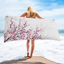 Cherry Blossom Plum Branch Pink White Bath Towel Microfiber Beach Towel Bathroom Camping Accessories Bath Towels for Adults 2024 - buy cheap