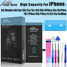 Mobile Phone Battery For Apple iPhone 4 4S 5 5S 5C SE 6 6S 7 8 Plus X XR XS MAX Batteries High Capacity 0 Cycle Free Tools Kit 2024 - buy cheap