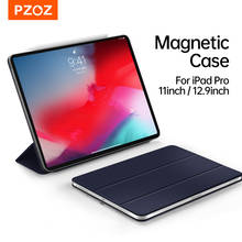 Магнитный защитный чехол PZOZ для iPad Pro 11, 12,9 дюйма, 2018, защитный чехол из искусственной кожи, мягкая задняя крышка, умный флип-чехол, чехол для планшета 2024 - купить недорого