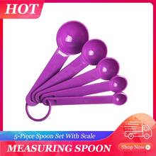5pcs/set Creative Kitchen Measuring Spoon Resin with Scale Silicone Measuring Ladle Baking Cooking Kitchen Liquid Seasoning Tool 2024 - buy cheap