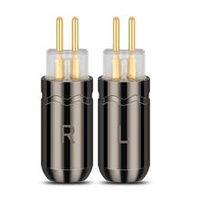 Штекер для наушников с позолоченным аудио разъемом 0,78 мм для наушников UM3X W4R UE18, разъем для провода гарнитуры, корпус из алюминиевого сплава, отверстие для провода 3,5 мм 2024 - купить недорого