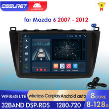 Ossuret-kit multimídia automotivo para mazda 6 gh 2007 2006-2011, android 10, reprodutor multimídia com rádio, vídeo, navegação gps, wi-fi, 4g lte, 2g + 32g, 2 din 2024 - compre barato
