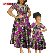 Dashiki Anklara African Dresses for Mother and Daughter Party Bazin Fabric Summer Family Clothing WYQ549 2024 - buy cheap