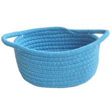 Cotton Knitted Key Cosmetic Storage Basket Office Bedside Desktop Snacks Sundries Baskets 2024 - buy cheap