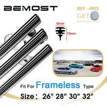 2PCS DIY Cut Car Frameless Wiper Blade strips 6mm Windshield Wipers Refill Natural Rubber strip 26" 28" 30" 32" Car Accessories 2024 - buy cheap