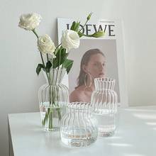Transparent Flower Vase Borosilicate Glass Hydroponic Vase Tabletop Ornaments Flower Container Plants Holder Living Room Decor 2024 - купить недорого