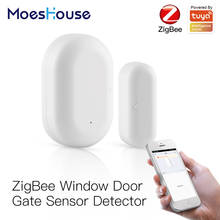 Tuya ZigBee умный дверной датчик для ворот детектор умная домашняя система охранной сигнализации умная жизнь Tuya App дистанционное управление 2024 - купить недорого
