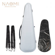 Naomi caixa de violino 4/4 de fibra de vidro, capa dura para violino 4/4, peças e acessórios brancos 2024 - compre barato