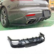 Carbon Fiber Rear Bumper Diffuser Lip for Porsche Panamera 970 GTS Turbo S Hatchback Facelift 2014 - 2016 Rear Bumper Diffuser 2024 - buy cheap