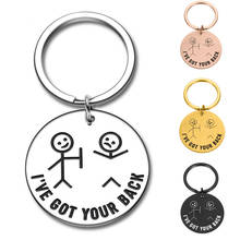 Funny Best Friend Keychain Gifts for Friends BFF Besties Companion I Got Your Back Stick Figures for Daughter Son Women Men 2024 - buy cheap