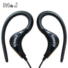 M&J Bass 3.5mm Running Sport Wired Earphones Headphone Headset with Mic For iPhone Samsung MP3 MP4 PC High Quality 2024 - buy cheap