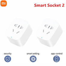 Original Xiaomi Mi Smart Socket 2 Plug Bluetooth-compatible Gateway Version Remote Control Work With Xiaomi Smart Home Mijia APP 2024 - buy cheap