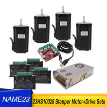 23HS10028 Stepper motor body length 100mm + 4 PCS driver TB6600 + USB power controller wire 2024 - buy cheap