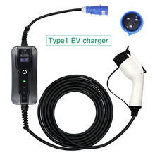 Cargador de coche eléctrico EVSE Wallbox EV SAE J1772, corriente de 32A, 1 fase, estándar europeo, tipo 1, nivel 2, 32A, con Cable de 5 metros 2024 - compra barato