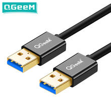 Кабель-удлинитель USB 3.0 (штекер)/USB 3.0 (штекер) QGeeM, для передачи данных, радиатора, жесткого диска 2024 - купить недорого