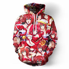SOSHIRL Harajuku Anime Hoodies Hipster Funny High School Hoody Unisex Winter Streetwear Red Rias Gremory Classic Pullovers Tops 2024 - buy cheap