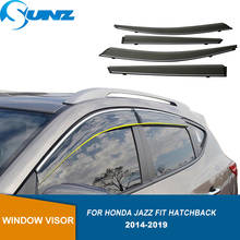 Side Window Deflectors For Honda Jazz Fit Hatchback 2014 2015 2016 2017 2018 2019 Sun Rain Guard Deflectors Window Visor  SUNZ 2024 - buy cheap