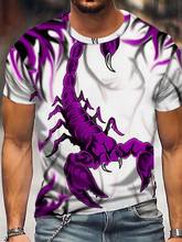 Scorpion animal pattern 3D Printing T-Shirts Tee Pattern Design Summer Hip Hop Men Tees Tops Oversized Unisex Men Clothing 2024 - buy cheap