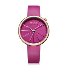 Julius relógio feminino quartzo japonês, bracelete de couro legítimo, retrô, simples, caixa de presente de aniversário para garotas 2024 - compre barato